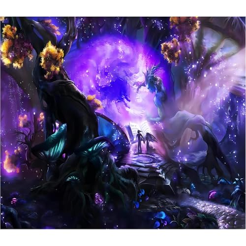 Roninkier Pilze UV-Wandteppich Schwarzlicht Wandtuch, Aesthetic Skelett Natur Wald Wandbehang Psychedelic für Schlafzimmer Wohnzimmer (Pilz 6, 150 x 100cm) von Roninkier