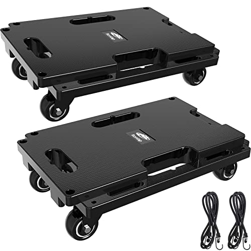 Ronlap 2er Transportroller Möbelroller Tragkraft bis 400 kg Rollbrett Umzugshelfer Erweiterbar, mit 4 elastischen Seilen, Schwarz Ronlap 2er Transportroller Möbelroller Tragkraft bis 400 kg Rollbrett Umzugshelfer Erweiterbar, mit 4 elastischen Seilen, Schwarz von Ronlap