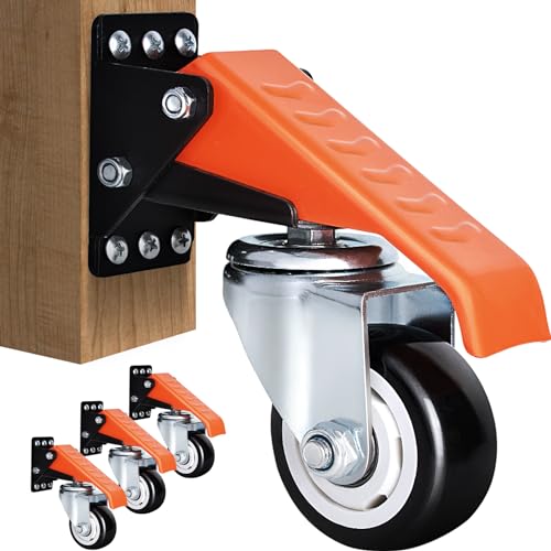 Ronlap Schwerlastrollen Lenkrollen Transportrollen Laufrolle für Werkbank 400KG 76mm, 4 Stück Werkbank Caster Kit von Ronlap