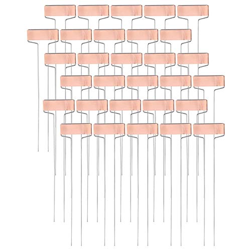 Ronlok 30 Paket 10 Hohe Kupfer Platte Metall Pflanzen Etiketten Gartenpfahl Tags Wiederverwendbare Pflanzung Garten Marker von Ronlok