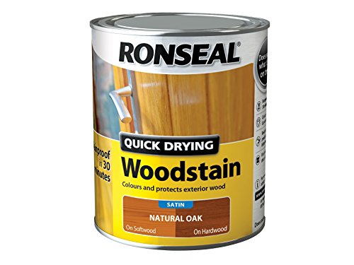 Ronseal qdwsno750 750 ml Satin Finish Quick Dry Holzbeize – Eiche natur von Ronseal