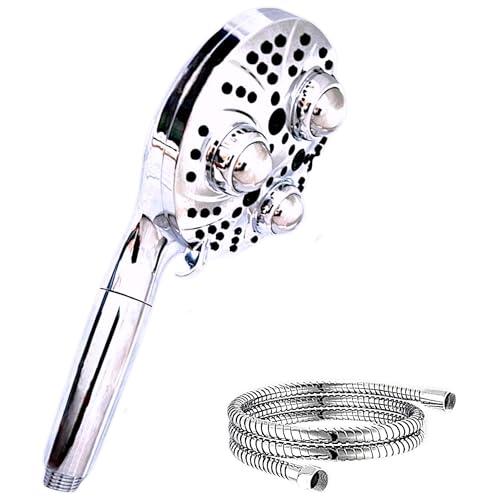 RonyCron Deluxe Duschkopf-Hochdruck-mit Filter-Regendusche 130mmØ-Wassersparend-Antikalk-Massage-Handbrause Inklusive Schlauch-8+2 Strahlarten-Massage-Duschbrause-Power Jet-Chrom "Du Verdienst!" RonyCron Deluxe Duschkopf-Hochdruck-mit Filter-Regendusche 130mmØ-Wassersparend-Antikalk-Massage-Handbrause Inklusive Schlauch-8+2 Strahlarten-Massage-Duschbrause-Power Jet-Chrom "Du Verdienst!" von RonyCron