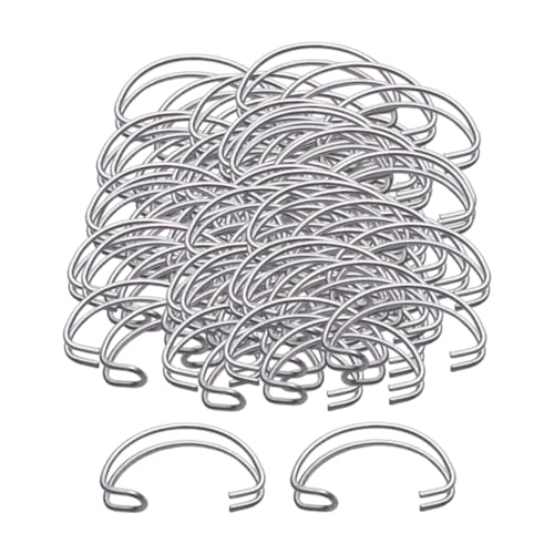 Ronyme 100 Stück Käfigtürhaken aus Stahldraht für Zuchtgeräte. Stabile Feste Haken für Hühnerstalltüren für Tauben, Vögel, Kaninchen, 40mm von Ronyme