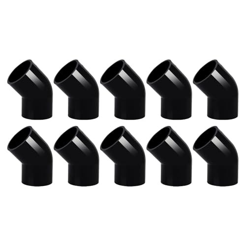 Ronyme 10Pcs PVC Rohr Armaturen Buchse 45 Grad Ellenbogen Ecke Armaturen Anschlüsse für Schuppen, 25mm von Ronyme
