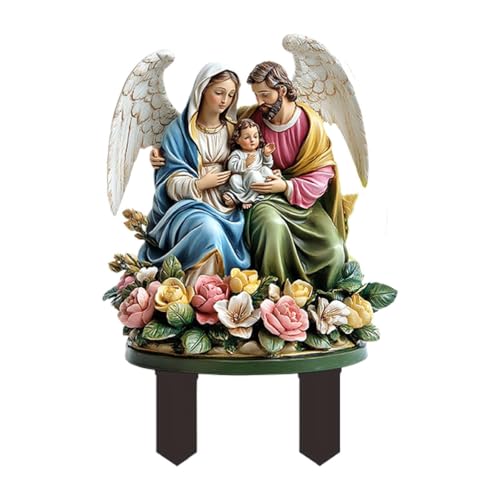 Ronyme 2D Acryl Zeichen Religiöse Figur Garten Stake Dekorative Plaque Yard Art Decor für Terrasse, Heilige Familie Ronyme 2D Acryl Zeichen Religiöse Figur Garten Stake Dekorative Plaque Yard Art Decor für Terrasse, Heilige Familie von Ronyme