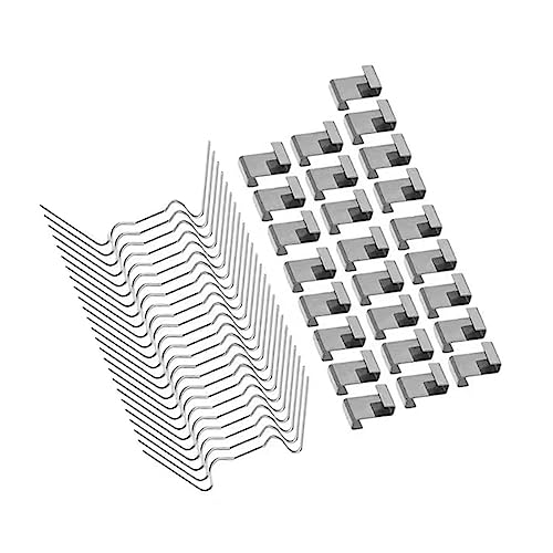 Ronyme 50 Stück Edelstahl-Gewächshausklammern, Drahtbefestigungsklammern, langlebig, tragbar, praktisch, Fensterklammern, Gewächshaus-Reparaturwerkzeuge für von Ronyme