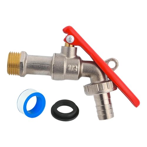 Ronyme Abschließbarer für den Außenbereich, Ersatz, robuster Gartenhahn aus Messing für den Außenbereich, aus Metall, für Garage, Rasen, Garten, Pagode 20mm von Ronyme