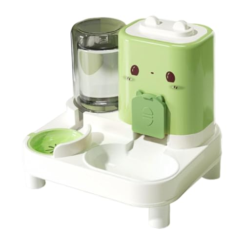 Ronyme Automatischer Futter Und Wasserspender für Katzen, Automatischer Futter Und Wasserspender für Haustiere, Tragbarer Kompakter Hundenapf, Futternapf F, GrÜn Ronyme Automatischer Futter Und Wasserspender für Katzen, Automatischer Futter Und Wasserspender für Haustiere, Tragbarer Kompakter Hundenapf, Futternapf F, GrÜn von Ronyme