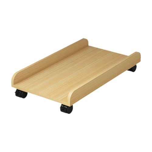 Ronyme Desktop-Rollständer aus Holz, Computergehäuseständer, Verstellbarer Computer-Ständer für unter den Schreibtisch, für Schulbürozimmer von Ronyme