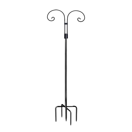 Ronyme Doppelter Hirtenhaken Metallaufhänger Gartenaufhänger Halter Gartenhaken für Wegeleuchten, Höhe 2m Ronyme Doppelter Hirtenhaken Metallaufhänger Gartenaufhänger Halter Gartenhaken für Wegeleuchten, Höhe 2m von Ronyme