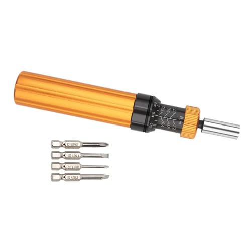 Ronyme Drehmomentschraubendreher mit 4 Bits, Handwerkzeuge aus Aluminiumlegierung, ergonomischer Drehmomentschraubendreher 0,1–0,6 NM für die Ronyme Drehmomentschraubendreher mit 4 Bits, Handwerkzeuge aus Aluminiumlegierung, ergonomischer Drehmomentschraubendreher 0,1–0,6 NM für die von Ronyme