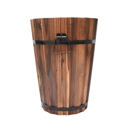 Ronyme Holz Eimer Pflanzer Blumentopf Rustikalen Container für Pflanzen Garten Pflanzen Blume Box Pflanzer, Style B, L von Ronyme