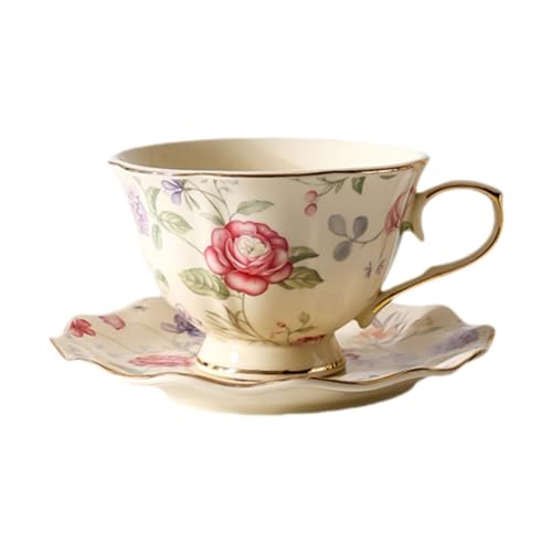 Ronyme Kaffeetasse Cappuccino Tasse Porzellan mit Griffen Tee von Ronyme