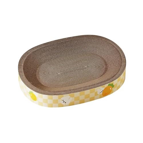 Ronyme Katzenkratzbrett aus Karton, für Kätzchen, Heimdekoration, Möbelschutz, stabiles Katzenkratzbrett, gewelltes Kratzpad, 60x42x9cm von Ronyme