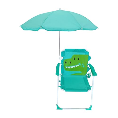 Ronyme Kids Beach Stuhl Rucksacks -Liegesitz mit Regenschirmen im Freien im Freien Campingstuhl faltet leicht zu transportieren, GrÜn von Ronyme