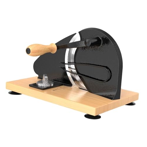 Ronyme Manueller Brotschneider für selbstgemachtes Sauerteigbrot für zu Hause– Einstellbare Scheibendicke 0-2 cm – Schneidwerkzeug mit gezackter Klinge und Handkurbel,Schwarz Ronyme Manueller Brotschneider für selbstgemachtes Sauerteigbrot für zu Hause– Einstellbare Scheibendicke 0-2 cm – Schneidwerkzeug mit gezackter Klinge und Handkurbel,Schwarz von Ronyme