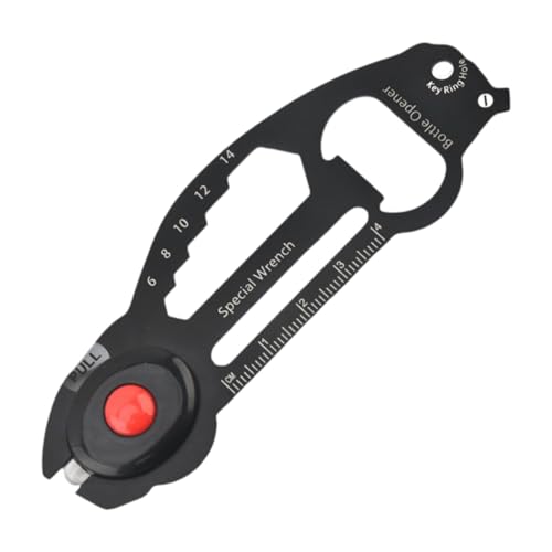 Ronyme Multitool aus Edelstahl, Taschen-Allzweckwerkzeug 7 in 1 mit leichtem Sechskantschlüssel, Flaschenöffner, Lineal Ronyme Multitool aus Edelstahl, Taschen-Allzweckwerkzeug 7 in 1 mit leichtem Sechskantschlüssel, Flaschenöffner, Lineal von Ronyme