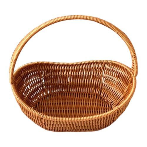 Ronyme Picknick-Aufbewahrungskorb aus PP-Material mit Griff für Gemüse und Obst, gewebter Korb, multifunktional, Länge 26cm Ronyme Picknick-Aufbewahrungskorb aus PP-Material mit Griff für Gemüse und Obst, gewebter Korb, multifunktional, Länge 26cm von Ronyme