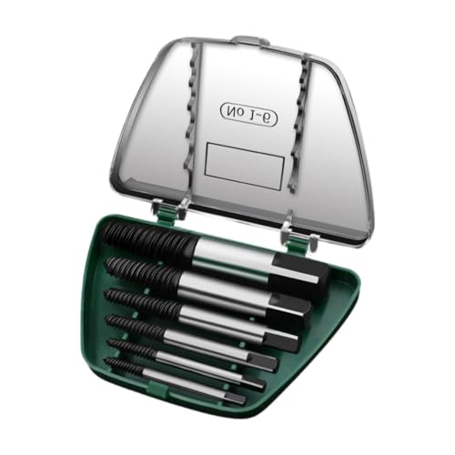 Ronyme Set zum Entfernen abgebrochener Schrauben, Easy Out-Werkzeug aus Karbonstahl, Mehrzweck-Schraubenentferner, Schraubenausdreher-Set, 6 Stück 3 bis 13.5 Mm Ronyme Set zum Entfernen abgebrochener Schrauben, Easy Out-Werkzeug aus Karbonstahl, Mehrzweck-Schraubenentferner, Schraubenausdreher-Set, 6 Stück 3 bis 13.5 Mm von Ronyme
