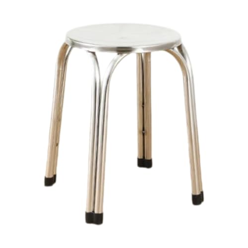 Ronyme Stapelbarer Hocker, Mehrzweckhocker, Stühle Aus Edelstahl für Kinder Und Erwachsene, Rutschfester Metallhocker für Klassenzimmer Und Büro, 42 cm von Ronyme
