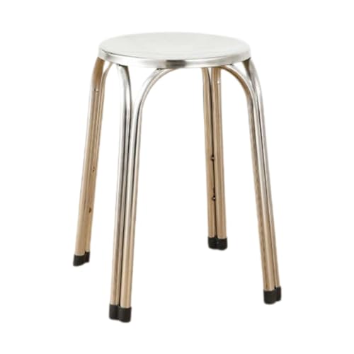 Ronyme Stapelbarer Hocker, Mehrzweckhocker, Stühle Aus Edelstahl für Kinder Und Erwachsene, Rutschfester Metallhocker für Klassenzimmer Und Büro, 47 cm Ronyme Stapelbarer Hocker, Mehrzweckhocker, Stühle Aus Edelstahl für Kinder Und Erwachsene, Rutschfester Metallhocker für Klassenzimmer Und Büro, 47 cm von Ronyme