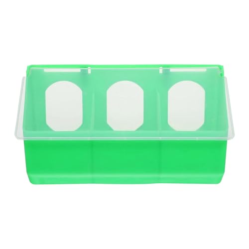 Ronyme Taubenfutterspender, Futternapf, Schlitzbehälter, Wasserfutterspender, Vogelfutter, Hängebox für Hühner, Sittiche, Unzertrennliche, Wellensittiche, GrÜn von Ronyme