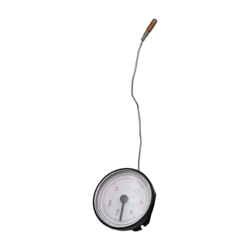 Ronyme Temperaturmessgerät Mechanisch mit Sonde Innenbereich Home Office Küche Kochen Axiales Zifferblattthermometer mit Kapillarrohr, A Fahrenheit von Ronyme