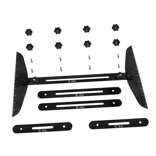 Ronyme Treppenstufen-Vorlagenwerkzeug, Treppenmessgerät-Set, schwarz, leicht zu bedienendes Treppenmesswerkzeug für viele Arten von Layoutprojekten, Treppen von Ronyme