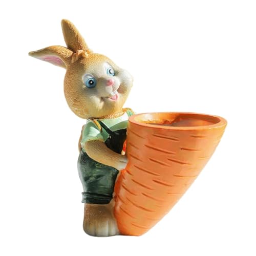 Ronyme Übertopf, Blumentopf mit Hasenmotiv aus Kunstharz, süßer Mini-Übertopf für Garten, Balkon, Zuhause, B Ronyme Übertopf, Blumentopf mit Hasenmotiv aus Kunstharz, süßer Mini-Übertopf für Garten, Balkon, Zuhause, B von Ronyme