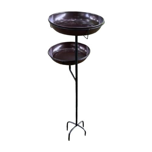 Ronyme Vogelbad-Futterschale, Garten-Vogelfutterständer, doppellagige Schale für Hof, Rasen, Terrasse, Dunkelbraun Ronyme Vogelbad-Futterschale, Garten-Vogelfutterständer, doppellagige Schale für Hof, Rasen, Terrasse, Dunkelbraun von Prasku