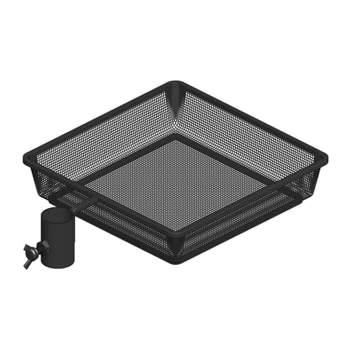 Ronyme Vogelfutterschale für den Außenbereich für Stangenständer, Eisengitterschale, große Plattform für den Außenbereich, Futterspender, passend für, Quadrat Ronyme Vogelfutterschale für den Außenbereich für Stangenständer, Eisengitterschale, große Plattform für den Außenbereich, Futterspender, passend für, Quadrat von Prasku