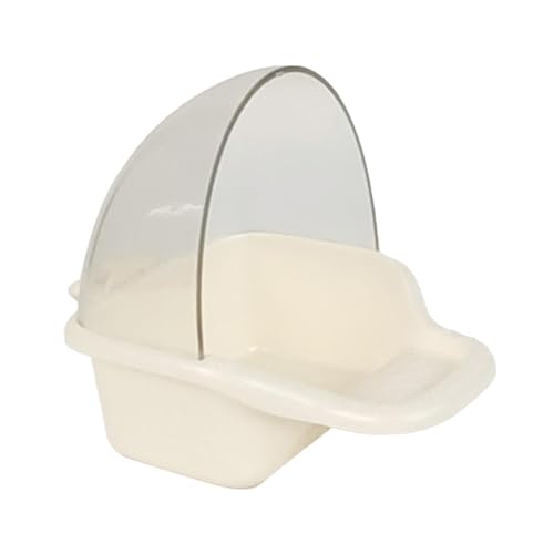 Ronyme Vogelfutterspender für Käfig, zum Aufhängen, Futternapf, Wasserspender für Perlhühner, Nymphensittiche, Sittiche, Beige von Ronyme