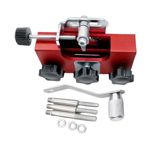 Ronyme Zähne Schärfen Werkzeug Jig Hand Kurbel mit 3 Grate Universal, Rot Ronyme Zähne Schärfen Werkzeug Jig Hand Kurbel mit 3 Grate Universal, Rot von Ronyme