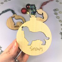 Personalisierte Hunde Weihnachtskugel. Haustier Kugel. Golden Retriever Hund Laser Cut Bauble von RoodlesDesign
