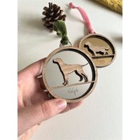 Personalisierte Hundekugel Aus Eiche Und Acryl Mit Verschiedenen Rassen von RoodlesDesign