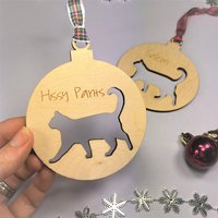 Personalisierte Katze Christbaumkugel, Weihnachtsbaum-Kätzchen-Dekoration. Festliche Walking Pet Dekoration Personalisierte Katze Christbaumkugel, Weihnachtsbaum-Kätzchen-Dekoration. Festliche Walking Pet Dekoration von RoodlesDesign