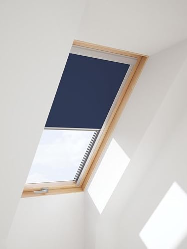 Verdunkelungsrollo für Dachfenster | Dunkelblau | VELUX MK08 und M08 | FAKRO, ARON, OptiLight 78/140 | DAKEA, Dakstra, RoofLITE M8A | Balio M8R von RoofLITE+