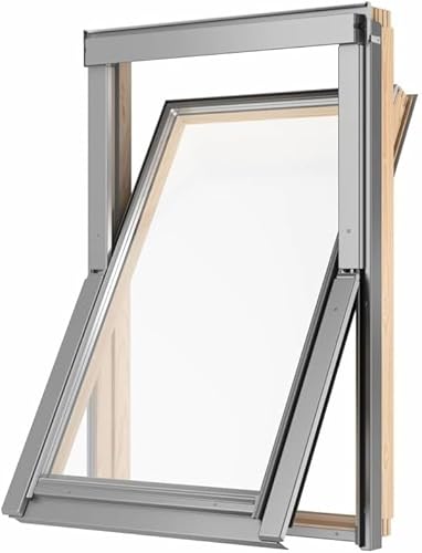 Velux Gruppe RoofLite+ Dachfenster Holz SLIM und Eindeckrahmen (55 x 78) von RoofLITE+