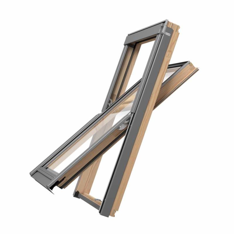 VELUX Gruppe Dachfenster RoofLite Holz SLIM und Eindeckrahmen von RoofLite