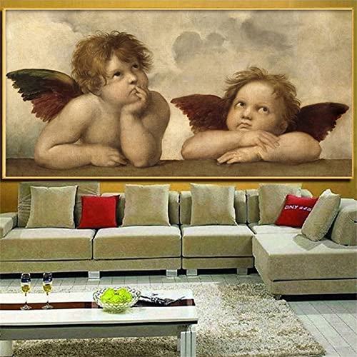 5D Diamond Painting Süßer Engel Diamant Painting Set,DIY Daiments Painting Vollbohrer Kit,Malen Nach Zahlen Erwachsene Kinder,Büro Eingang Wand Wohnzimmer Schlafzimmer Dekoration,40x120cm von Roogsoo