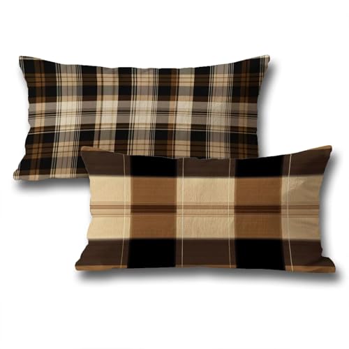 Kissen 30x50 Braun Kissenbezug Gitter 2er Set Atmungsaktiv Samt Herbstdeko Rechteckig Kopfkissen mit Verstecktem Reißverschluss Kissenbezüge für Schlafzimmer Wohnzimmer Halloween Deko Sofakissen z-253 Kissen 30x50 Braun Kissenbezug Gitter 2er Set Atmungsaktiv Samt Herbstdeko Rechteckig Kopfkissen mit Verstecktem Reißverschluss Kissenbezüge für Schlafzimmer Wohnzimmer Halloween Deko Sofakissen z-253 von Roogsoo