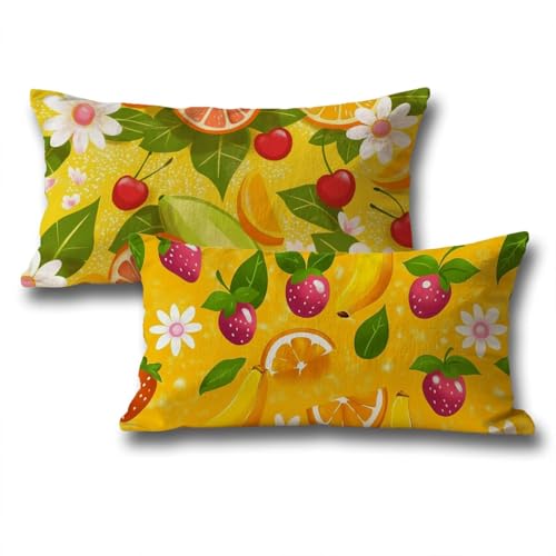 Kissen Gelb Kissenbezug 50x80 2er Set Rechteckig Samt Kopfkissen Obst Muster Doppelseitiger Druck Kissenbezug Herbstdeko Kissenbezüge für Wohnzimmer Schlafzimmer Halloween Deko Sofakissen z-246 Kissen Gelb Kissenbezug 50x80 2er Set Rechteckig Samt Kopfkissen Obst Muster Doppelseitiger Druck Kissenbezug Herbstdeko Kissenbezüge für Wohnzimmer Schlafzimmer Halloween Deko Sofakissen z-246 von Roogsoo