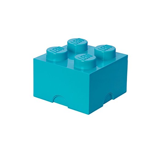LEGO Aufbewahrungsstein, 4 Noppen, Stapelbare Aufbewahrungsbox, 5,7 l, türkis von Room Copenhagen