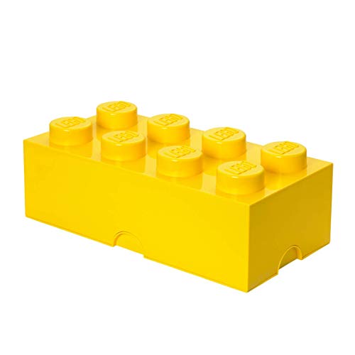 LEGO Aufbewahrungsstein, 8 Noppen, Stapelbare Aufbewahrungsbox, 12 l, gelb von LEGO