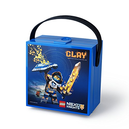 LEGO NEXO KNIGHTS Brotdose mit Tragegriff, Tragbare Aufbewahrungsbox, blau von Room Copenhagen