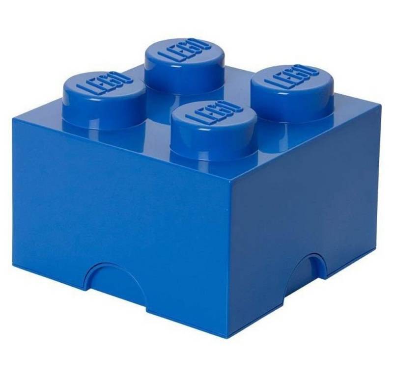 Room Copenhagen Aufbewahrungsbox LEGO® Storage Brick 4 Blau (1x Aufbewahrungsstein, 1 St., 4 Noppen 25 x 25 x 18 cm), Baustein stapelbar von Room Copenhagen