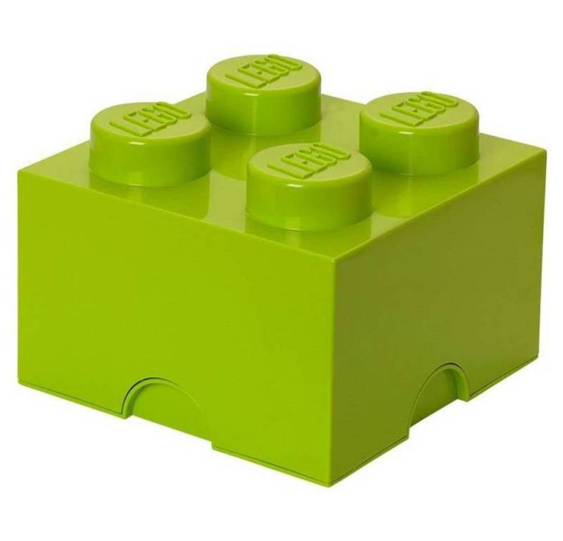 Room Copenhagen Aufbewahrungsbox LEGO® Storage Brick 4 Lindgrün (1x Aufbewahrungsstein, 1 St., 4 Noppen 25 x 25 x 18 cm), Baustein stapelbar grün von Room Copenhagen