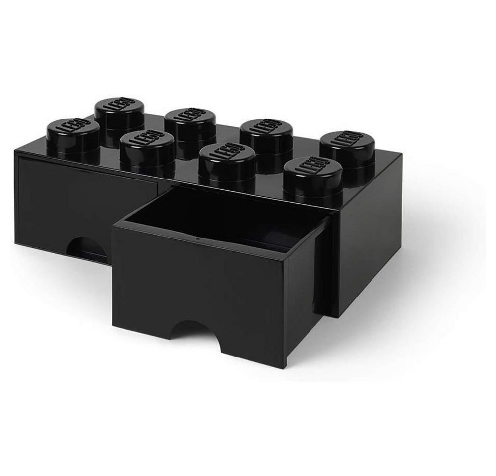 Room Copenhagen Aufbewahrungsbox LEGO® Storage Brick 8 (1x Aufbewahrungsstein mit 2 Schubladen, 1 St., 8 Noppen 50 x 25 x 18 cm), Baustein stapelbar von Room Copenhagen