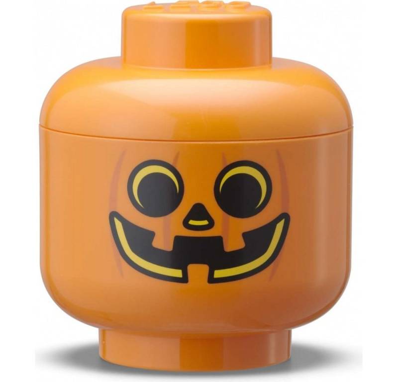 Room Copenhagen Aufbewahrungsbox LEGO Storage HEAD "Kürbis" mini, Aufbewahrungsbox. (Kiste, stapelbar wie echte LEGO-Steine) von Room Copenhagen