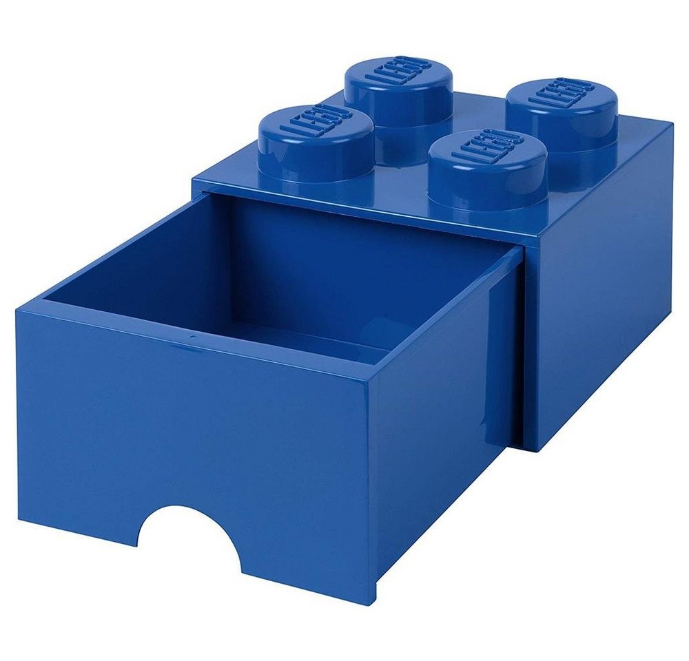 Room Copenhagen Aufbewahrungsdose LEGO® Storage Brick 4 Blau, mit Schublade, Baustein-Form, stapelbar von Room Copenhagen